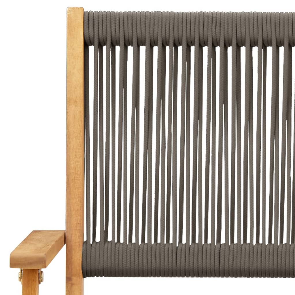vidaXL Gartenstühle 8 Stk. Klappbar Grau Massivholz Akazie