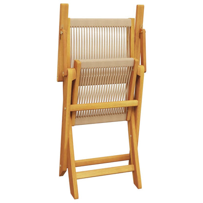 vidaXL Gartenstühle 8 Stk. Klappbar Beige Massivholz Akazie