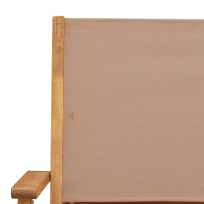 vidaXL Gartenstühle 6 Stk. Klappbar Taupe Stoff und Massivholz