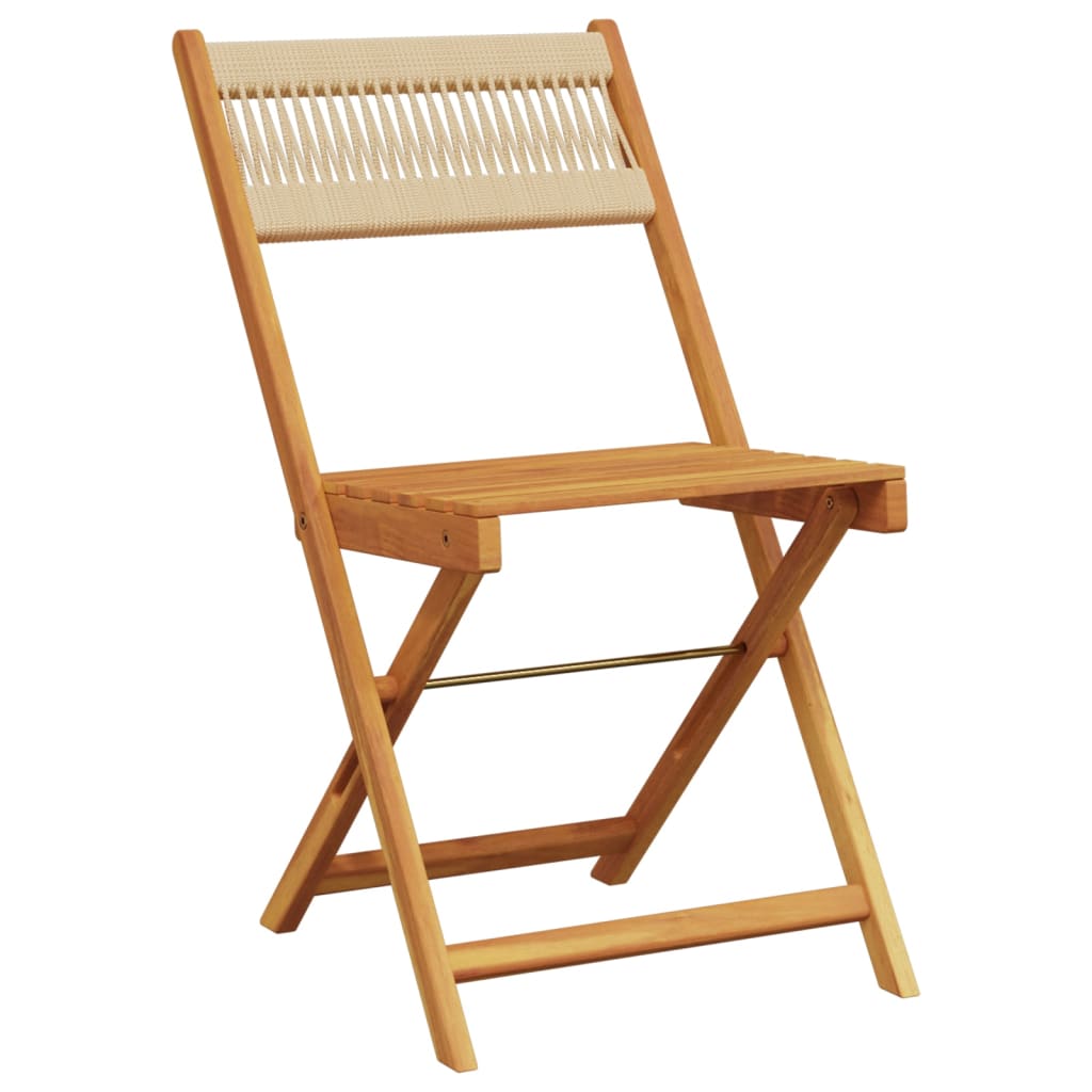 vidaXL Chaises de jardin 6 pcs Pliantes Beige Bois d'acacia massif