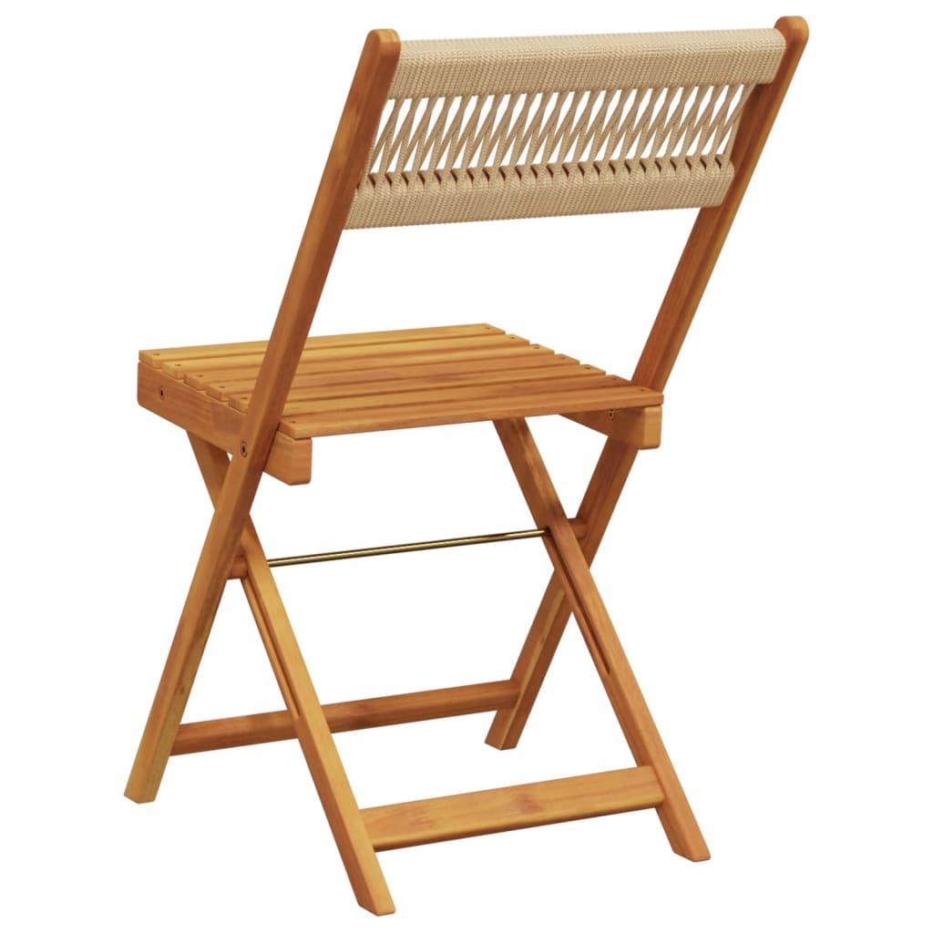 vidaXL Chaises de jardin 6 pcs Pliantes Beige Bois d'acacia massif