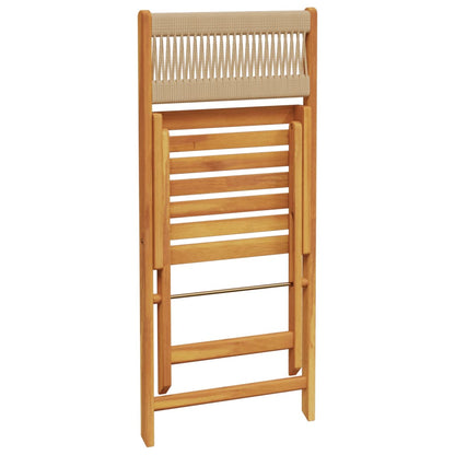 vidaXL Chaises de jardin 6 pcs Pliantes Beige Bois d'acacia massif