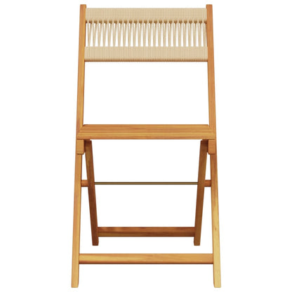 vidaXL Gartenstühle 8 Stk. Klappbar Beige Massivholz Akazie