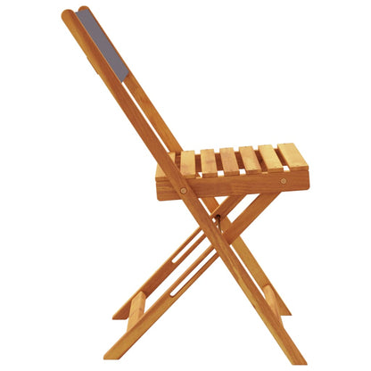 vidaXL Gartenstühle 8 Stk. Klappbar Anthrazit Stoff und Massivholz