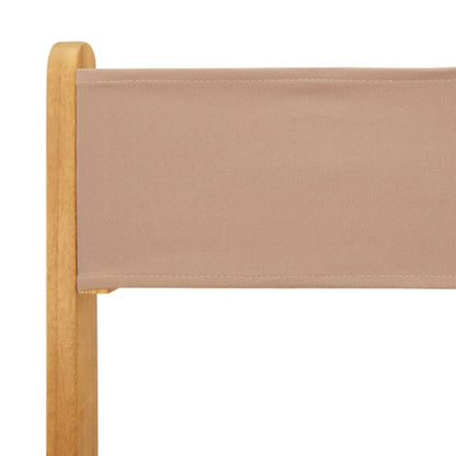 vidaXL Gartenstühle 4 Stk. Klappbar Taupe Stoff und Massivholz