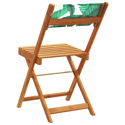 vidaXL Gartenstühle 6 Stk. Klappbar Grün Stoff und Massivholz