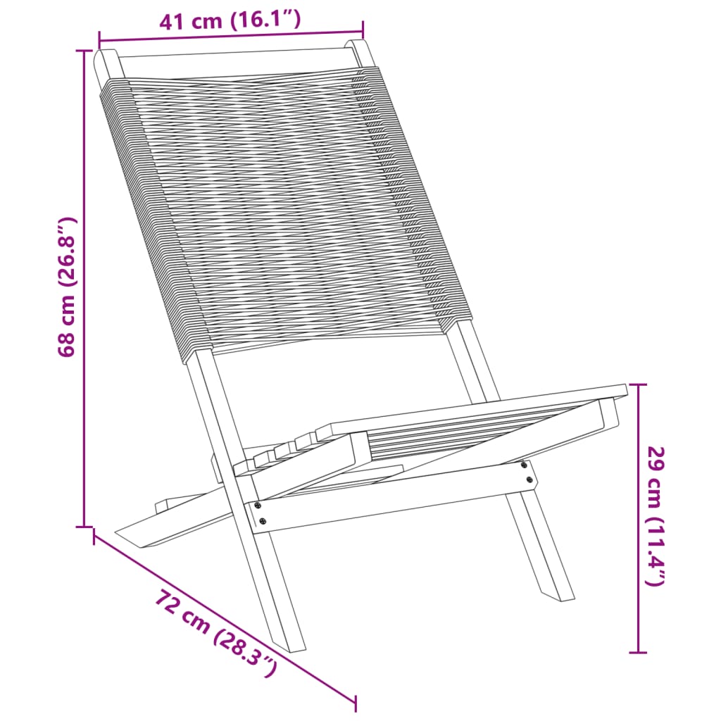 vidaXL Gartenstühle 6 Stk. Klappbar Beige Massivholz Akazie