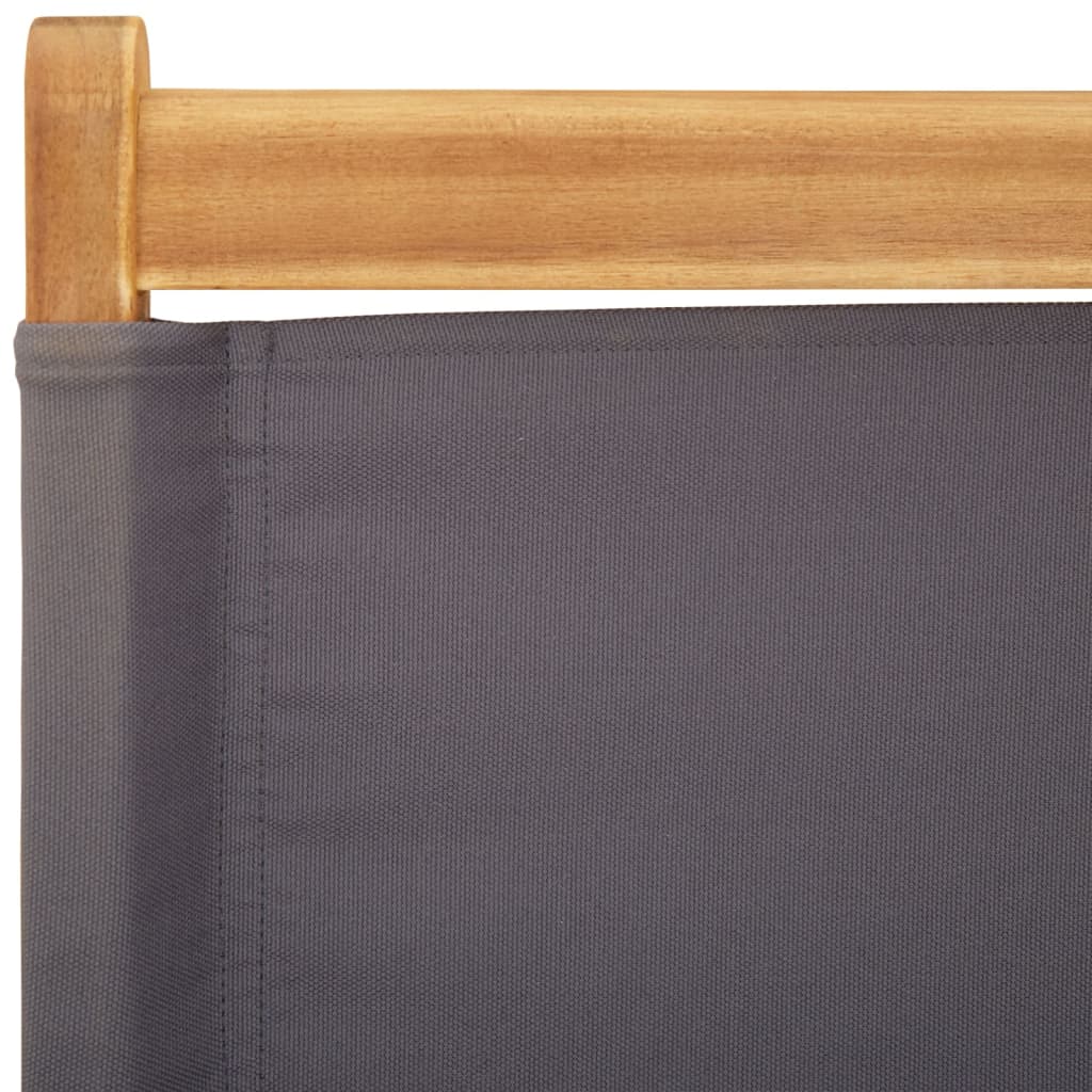vidaXL Gartenstühle 6 Stk. Klappbar Anthrazit Stoff und Massivholz