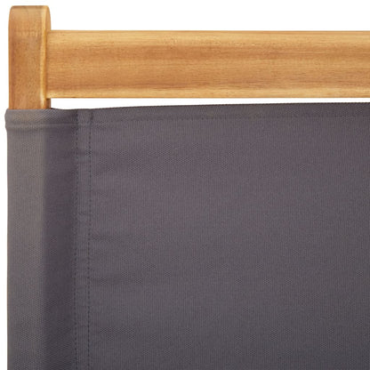 vidaXL Gartenstühle 6 Stk. Klappbar Anthrazit Stoff und Massivholz