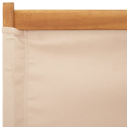 vidaXL Gartenstühle 8 Stk. Klappbar Beige Stoff und Massivholz
