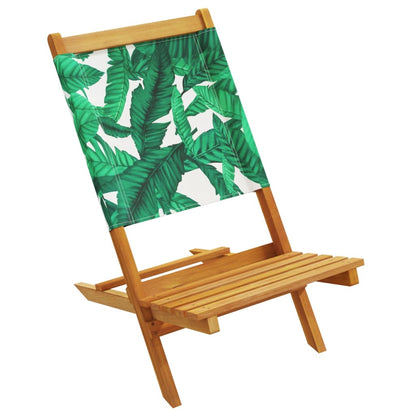 vidaXL Chaises de jardin 6 pcs Pliantes Tissu vert et bois massif
