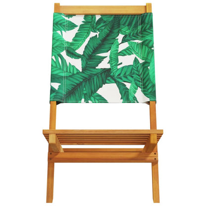 vidaXL Chaises de jardin 6 pcs Pliantes Tissu vert et bois massif