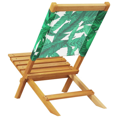 vidaXL Chaises de jardin 6 pcs Pliantes Tissu vert et bois massif