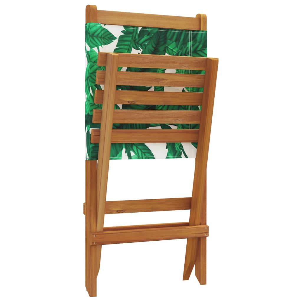 vidaXL Chaises de jardin 6 pcs Pliantes Tissu vert et bois massif