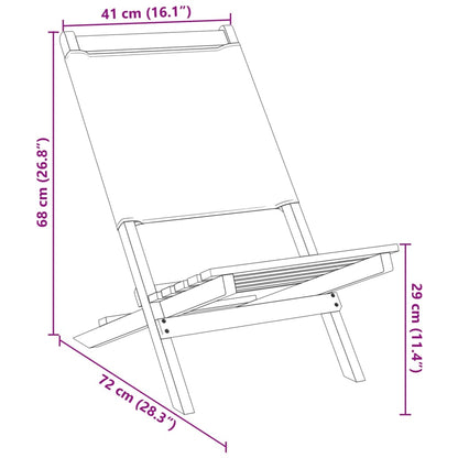 vidaXL Gartenstühle 8 Stk. Klappbar Blau und Weiß Stoff und Massivholz