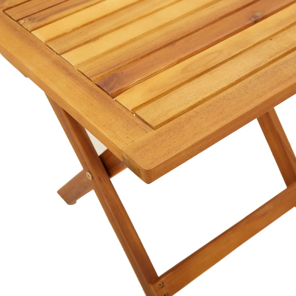 vidaXL Chaises de jardin pliantes 2 pcs avec table Bois massif Rouge