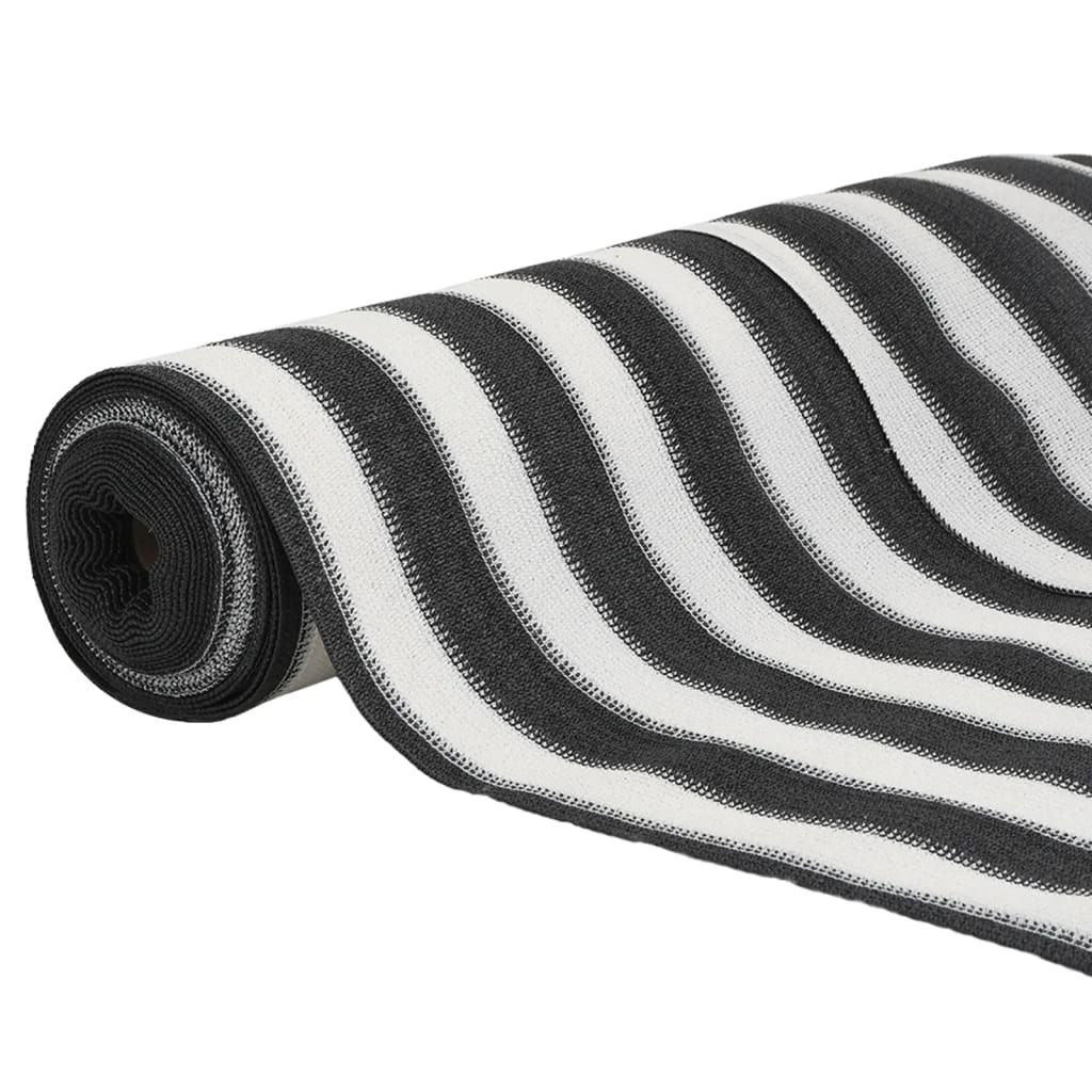vidaXL Zaunblende Anthrazit und Weiß 1,2x25 m HDPE 150 g/m²