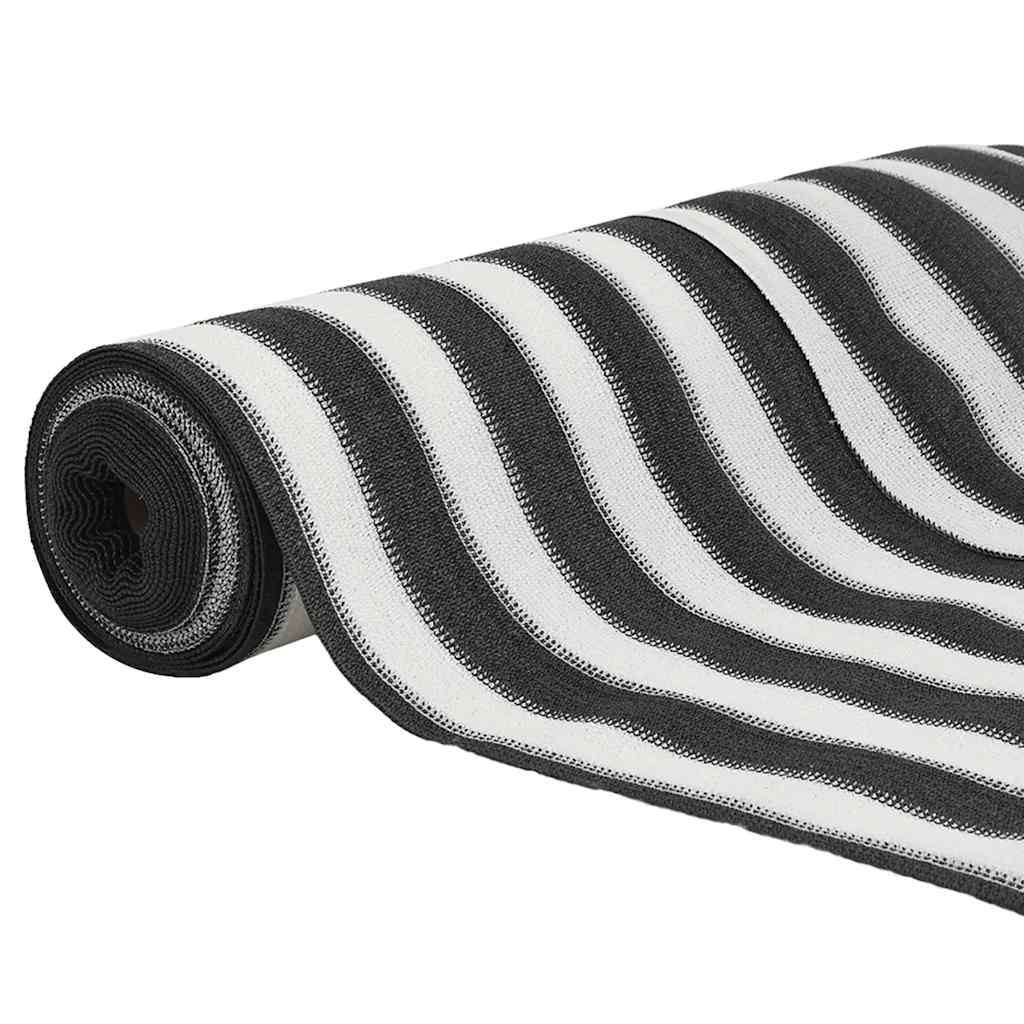 vidaXL Zaunblende Anthrazit und Weiß 2x25 m HDPE 150 g/m²