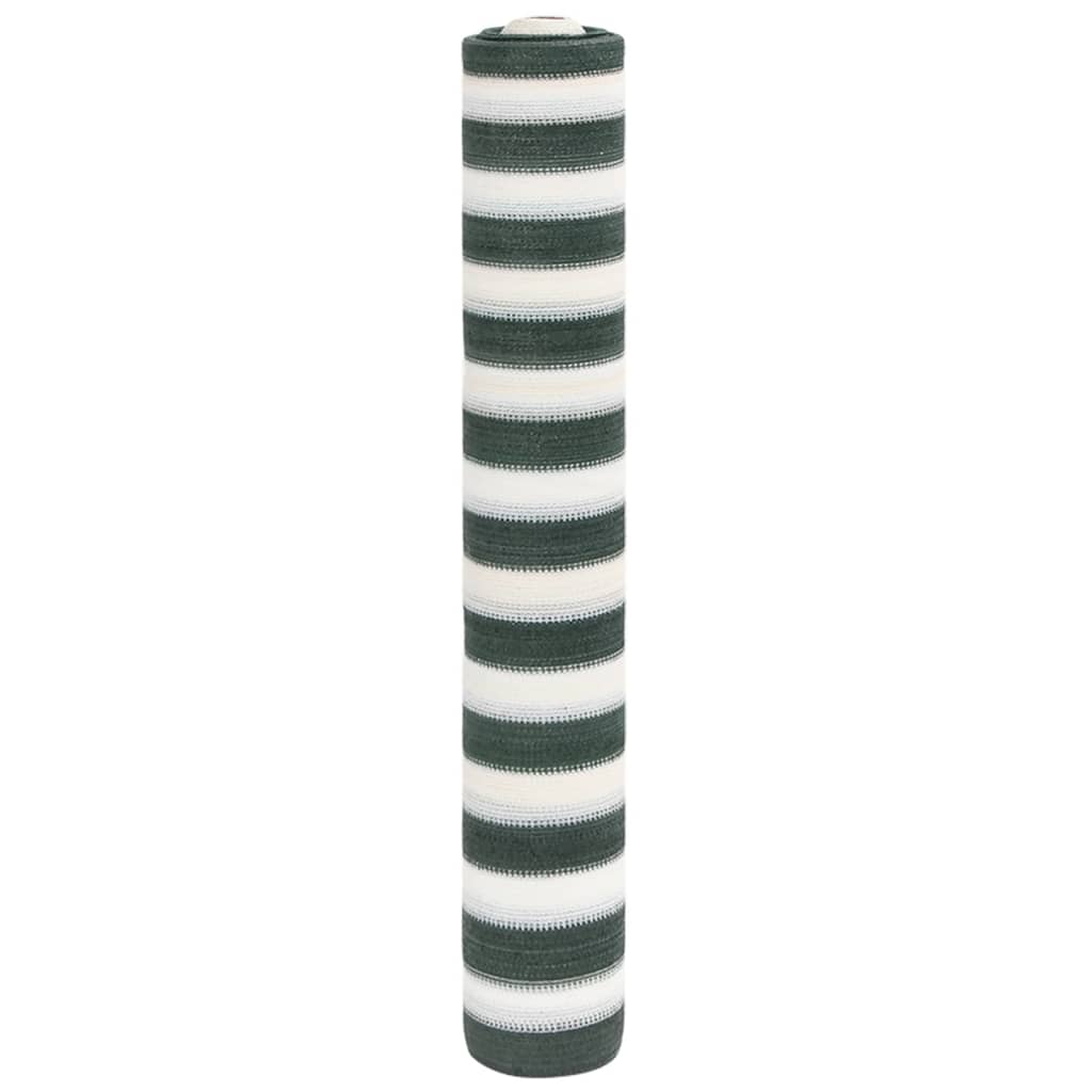 vidaXL Zaunblende Grün und Weiß 1x10 m HDPE 75 g/m²