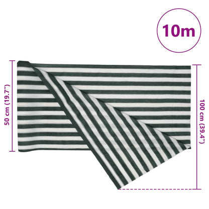 vidaXL Zaunblende Grün und Weiß 1x10 m HDPE 75 g/m²