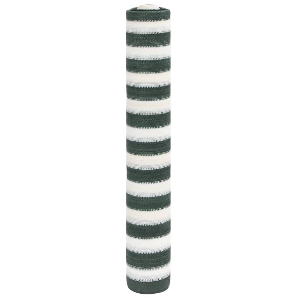 vidaXL Zaunblende Grün und Weiß 1x10 m HDPE 195 g/m²