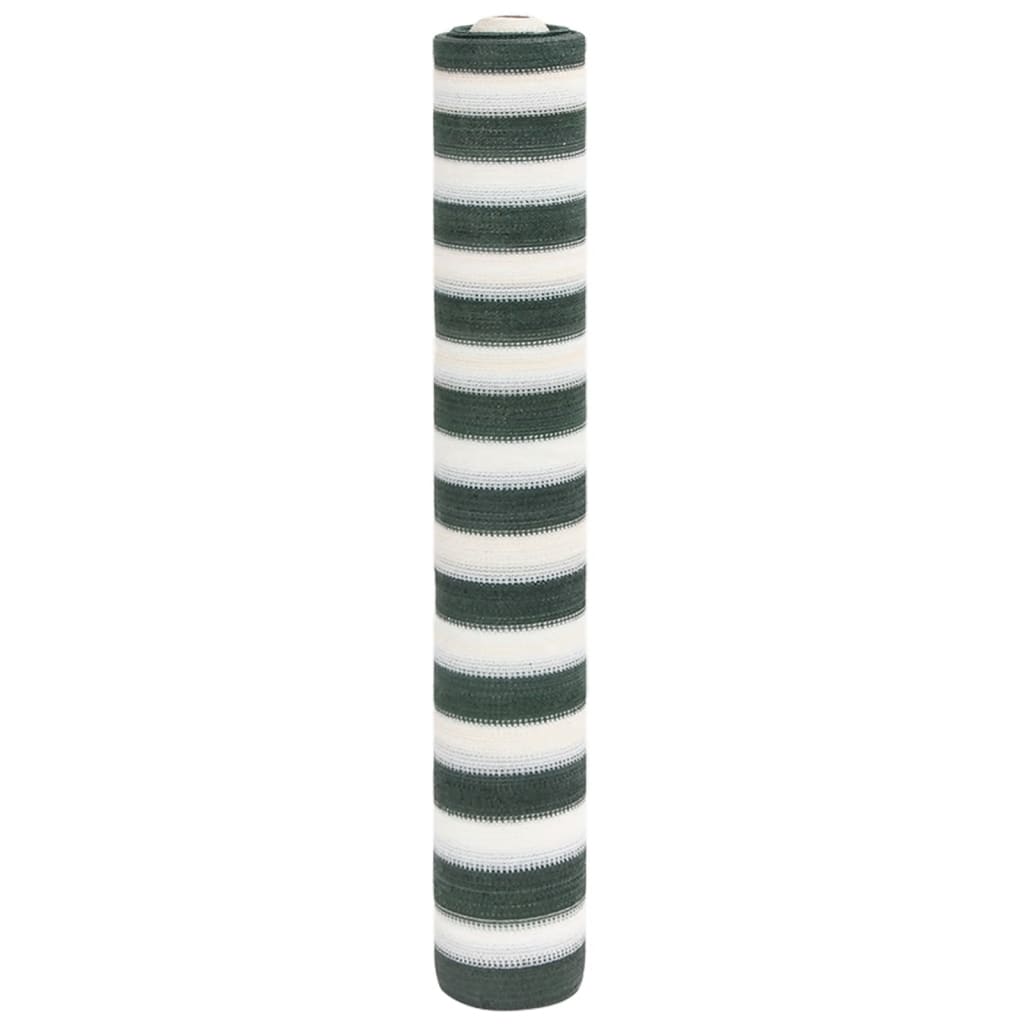 vidaXL Brise-vue vert et blanc 1,5x25 m HDPE 195 g/m²