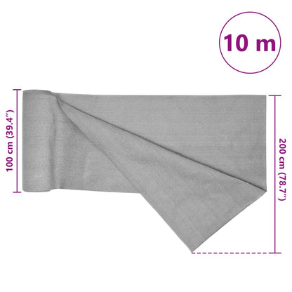 vidaXL Zaunblende Hellgrau 2x10 m HDPE 75 g/m²