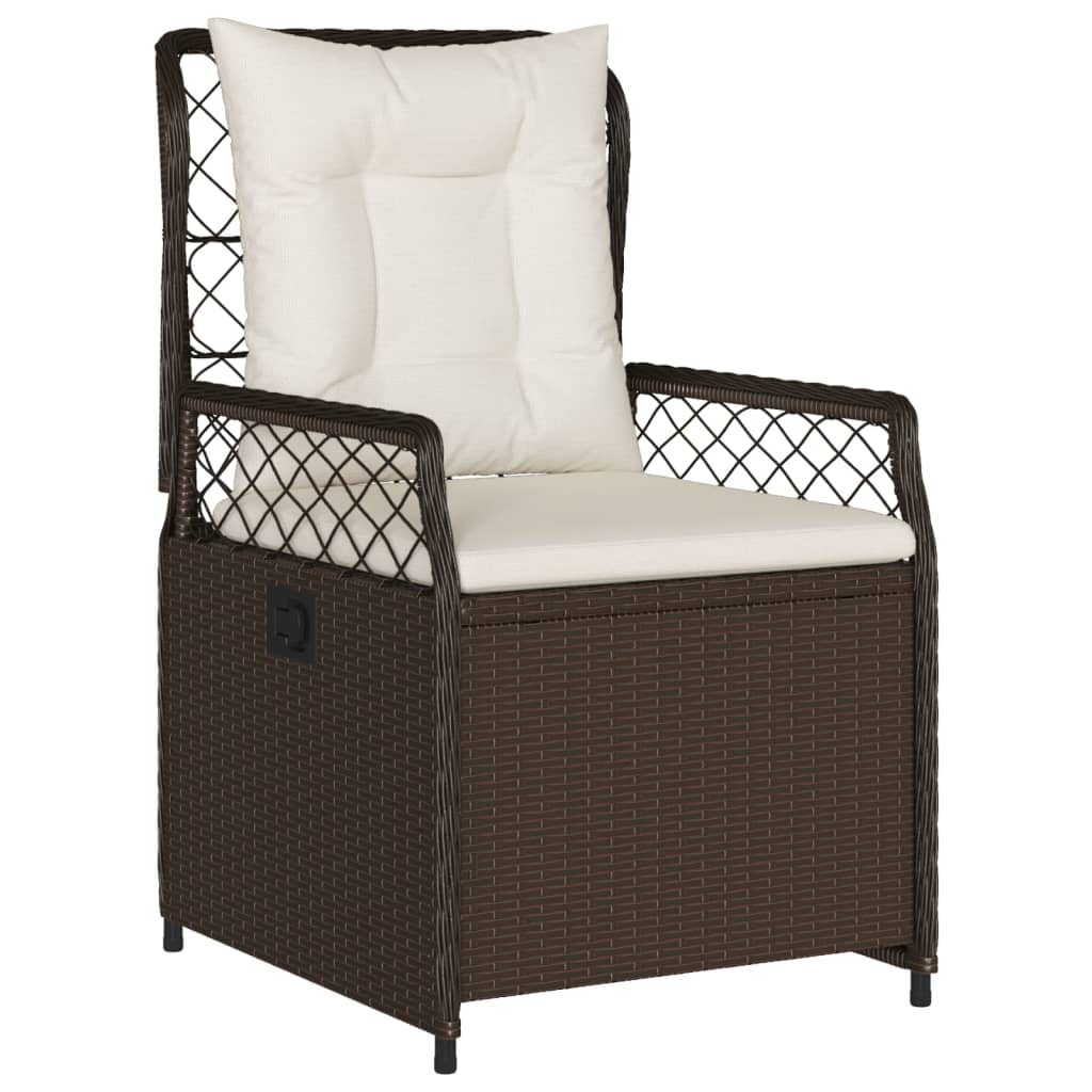 vidaXL Fauteuils de jardin 2 pcs. Réglables Marron Résine tressée