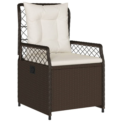 vidaXL Fauteuils de jardin 2 pcs. Réglables Marron Résine tressée