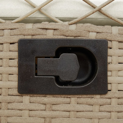 vidaXL Gartensessel 2 Stk. Verstellbar Beige Poly Rattan