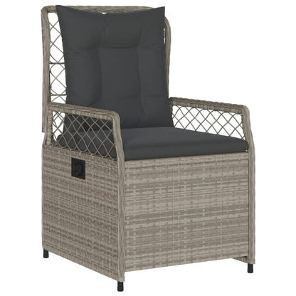 vidaXL Fauteuils de jardin 2 pcs réglables Gris clair Résine tressée
