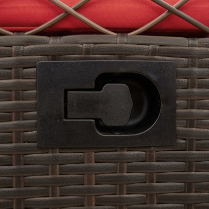 Liegende Gartenstühle 2 Stk. Braun Poly Rattan