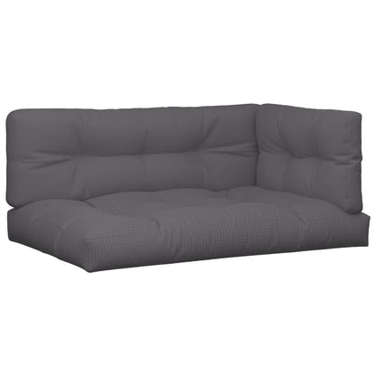 vidaXL Coussins de palette 3 pcs Gris anthracite Tissu