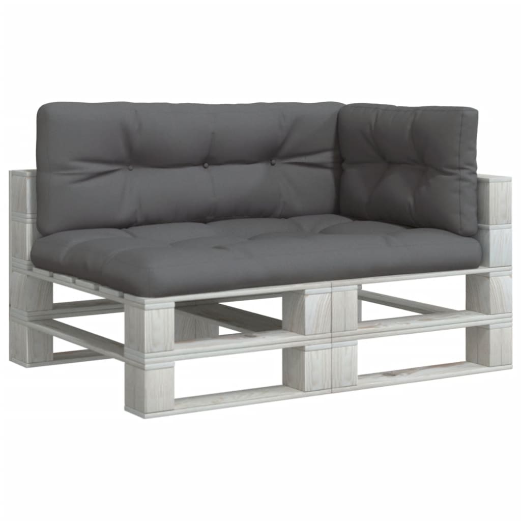 vidaXL Coussins de palette 3 pcs Gris anthracite Tissu