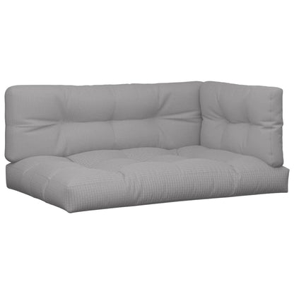 vidaXL Coussins de palette 3 pcs Gris Tissu