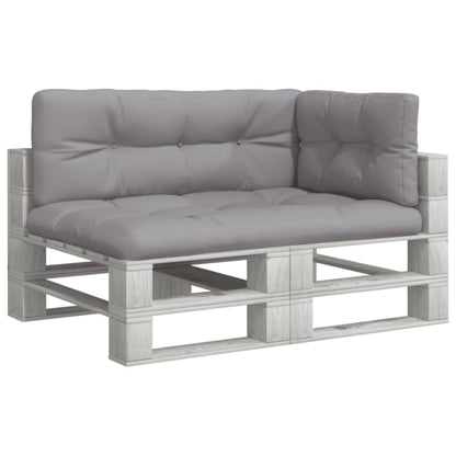 vidaXL Coussins de palette 3 pcs Gris Tissu