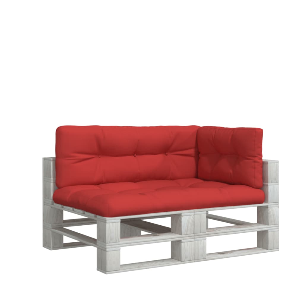 vidaXL Coussins pour palette 3 pcs Rouge Tissu