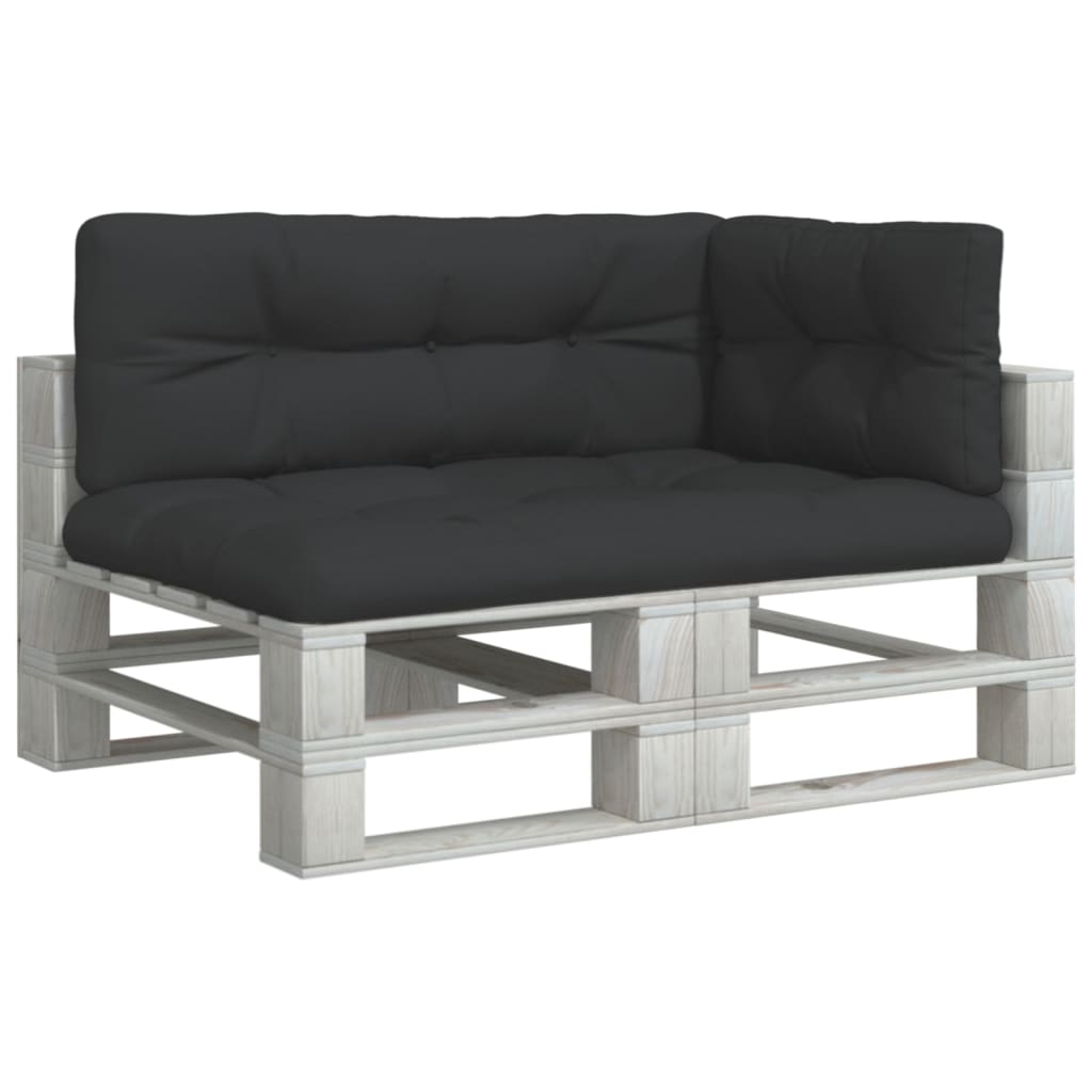 vidaXL Coussins pour palettes 3 pcs Noir Tissu