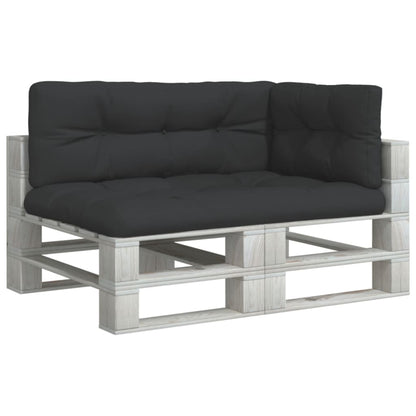 vidaXL Coussins pour palettes 3 pcs Noir Tissu