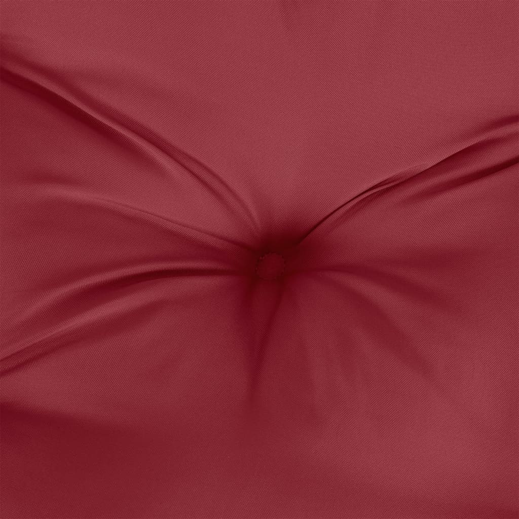 vidaXL Coussins de palette 3 pcs Rouge bordeaux Tissu