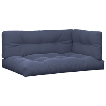 vidaXL Coussins de palette 3 pcs Bleu marine Tissu