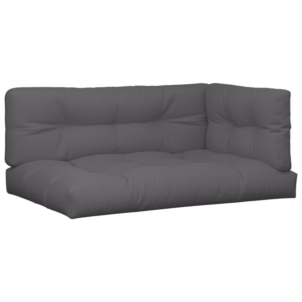 vidaXL Coussins de palette 7 pcs Anthracite Tissu