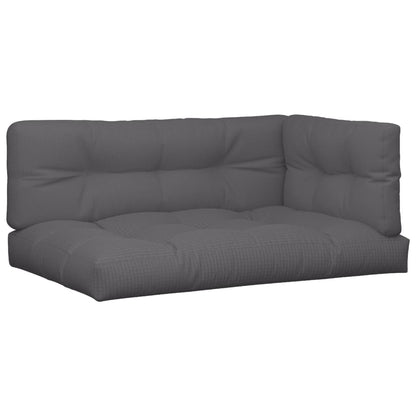 vidaXL Coussins de palette 7 pcs Anthracite Tissu