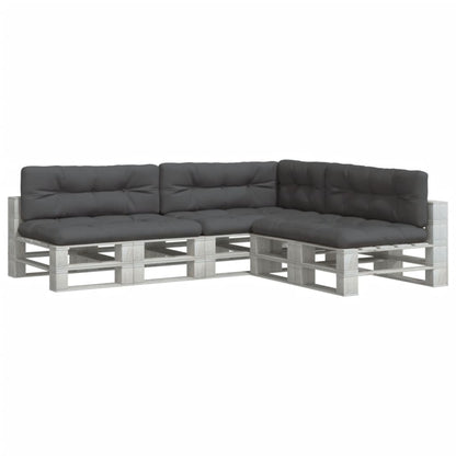 vidaXL Coussins de palette 7 pcs Anthracite Tissu