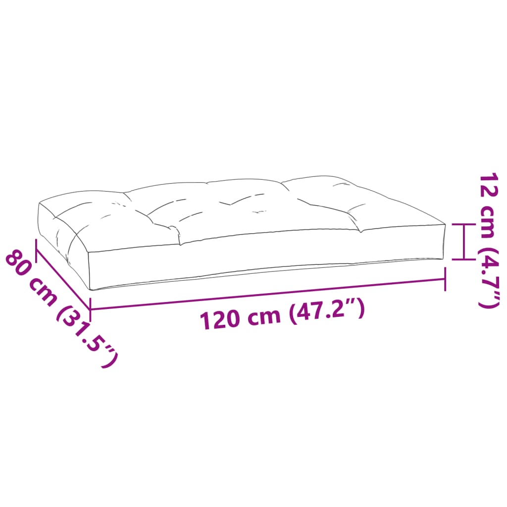 vidaXL Coussins de palette 7 pcs Anthracite Tissu
