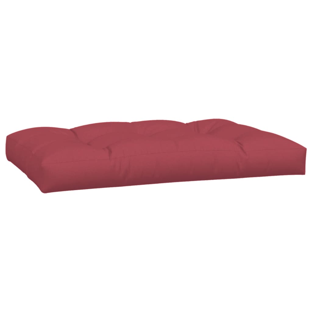 vidaXL Coussins de palette 7 pcs Rouge bordeaux Tissu