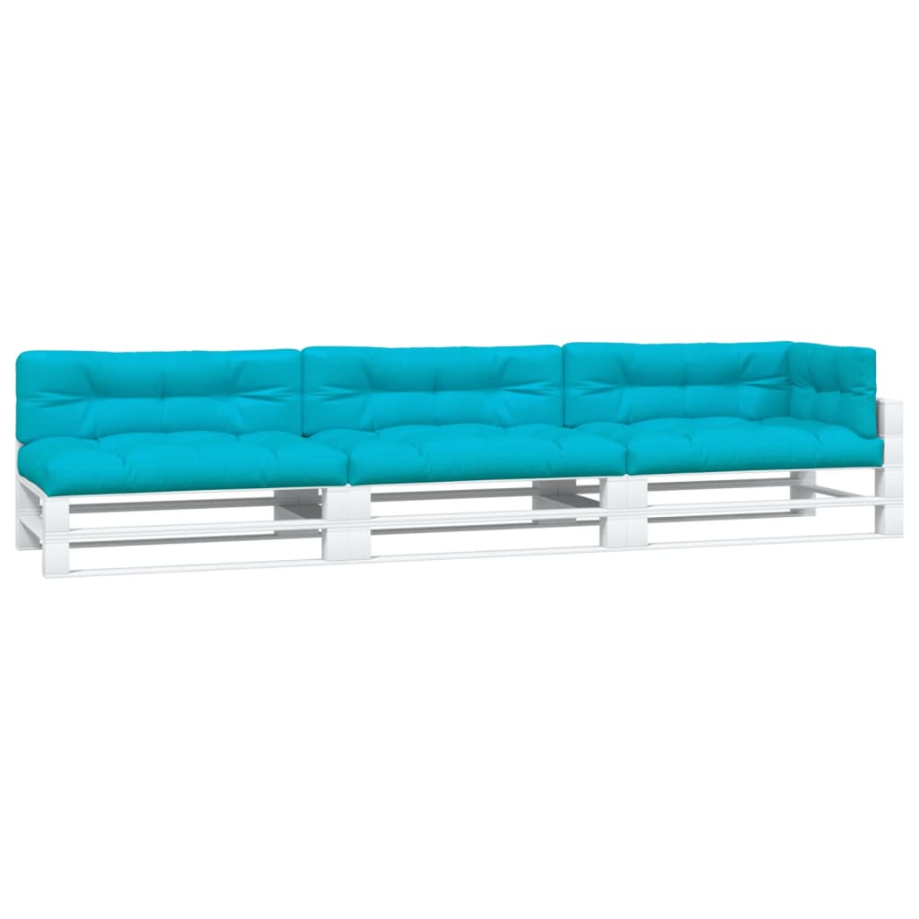 Coussins de palette vidaXL 7 pcs Tissu turquoise