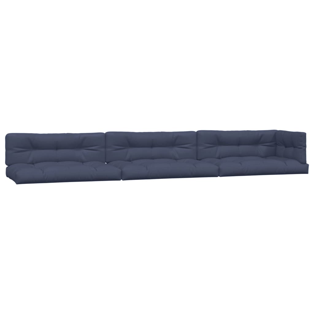 vidaXL Palettenkissen 7 Stk. Marineblau Stoff