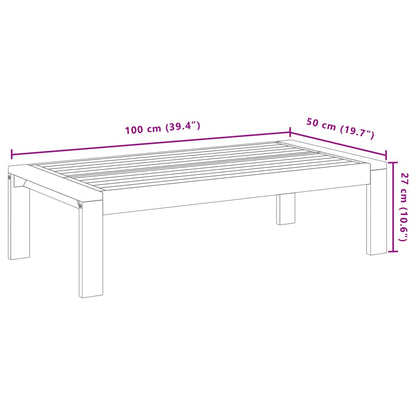 vidaXL 4-tlg. Garten-Sofagarnitur mit Kissen Massivholz Akazie