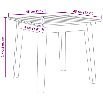 vidaXL Gartenstühle mit Tisch 3 pcs Schwarz und Weiß Massivholz Akazie